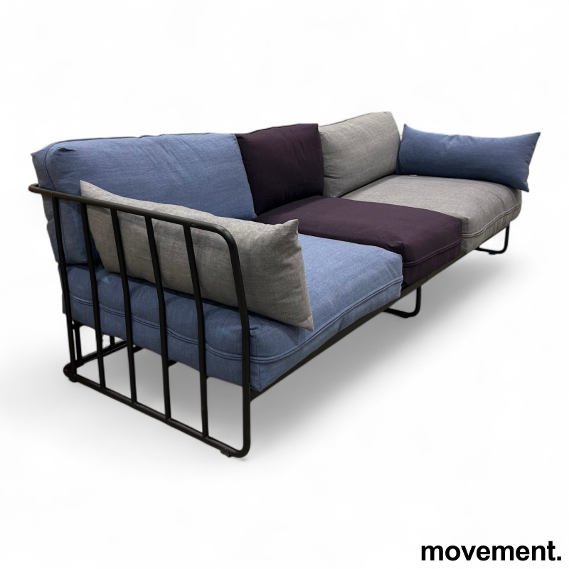 Code 3-seter sofa Blått, lilla og - 1 / 2