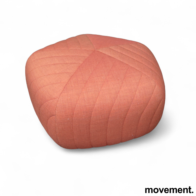 Five Pouf Large Korallrødt stoff