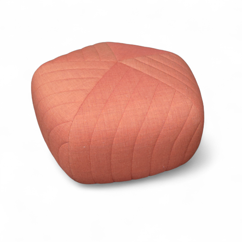 Five Pouf Large Korallrødt stoff