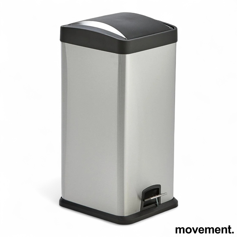 Acadia pedalbøtte 30L Rustfritt