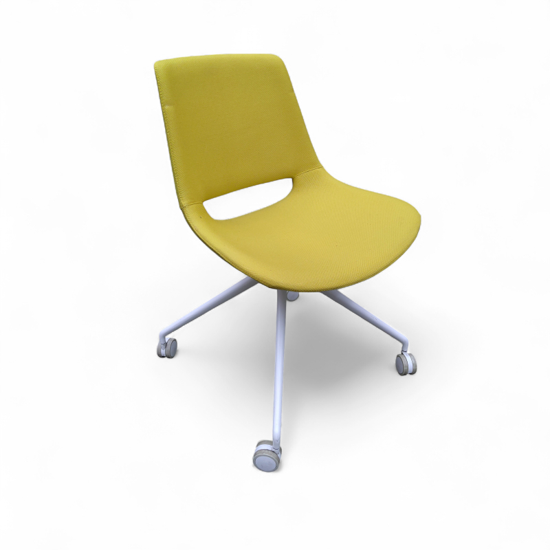 Palm på hjul Gult stoff, fotkryss i