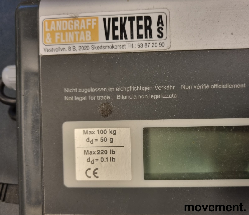 Pakkevekt digital Sort, Pent brukt