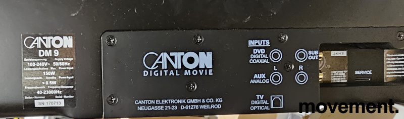 Soundbar / lydplanke fra Canton, - 4 / 4