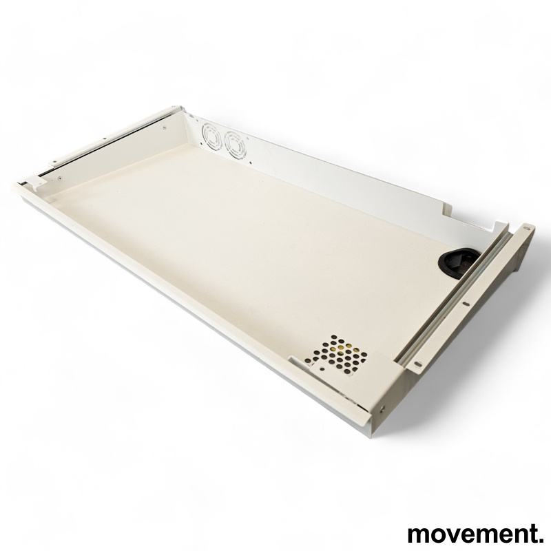 Uttrekkskuff i metall Hvit, Pent