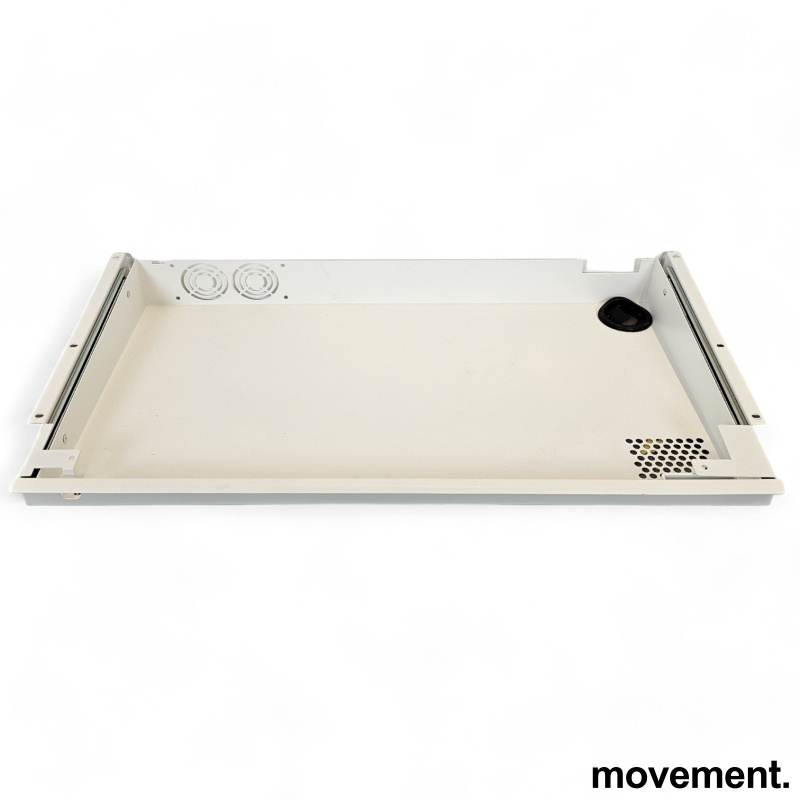 Uttrekkskuff i metall Hvit, Pent