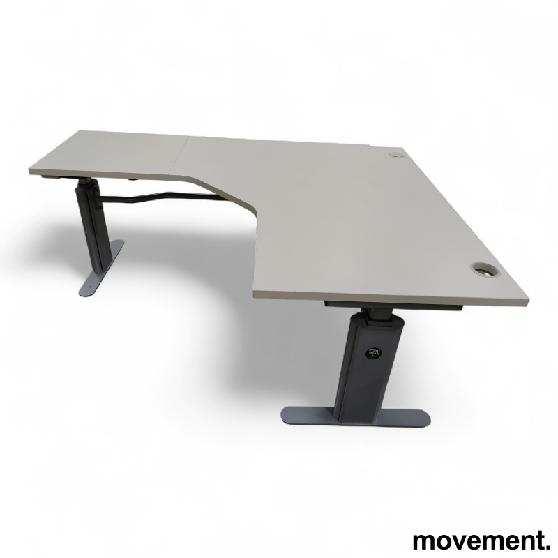 Hjørneskrivebord hevsenk 145x180cm, - 1 / 2