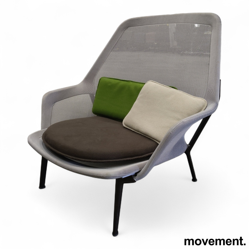 Slow chair Lys grå mesh, ben i - 1 / 2