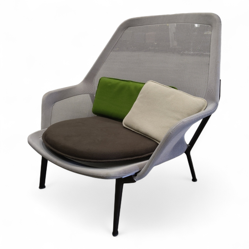 Slow chair Knit Lys grå mesh, ben i