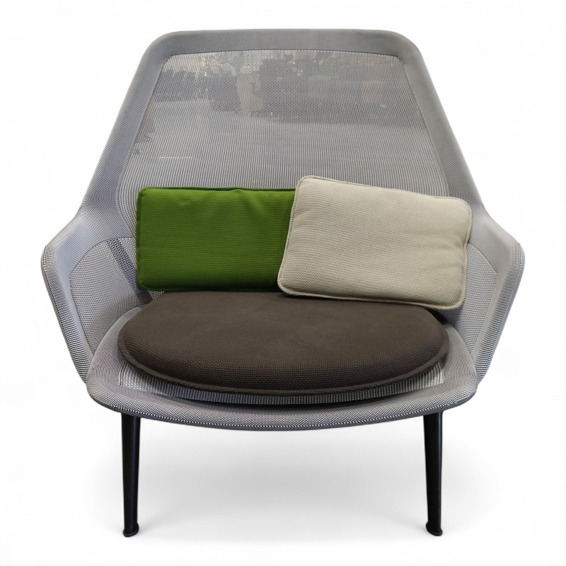 Slow chair Knit Lys grå mesh, ben i