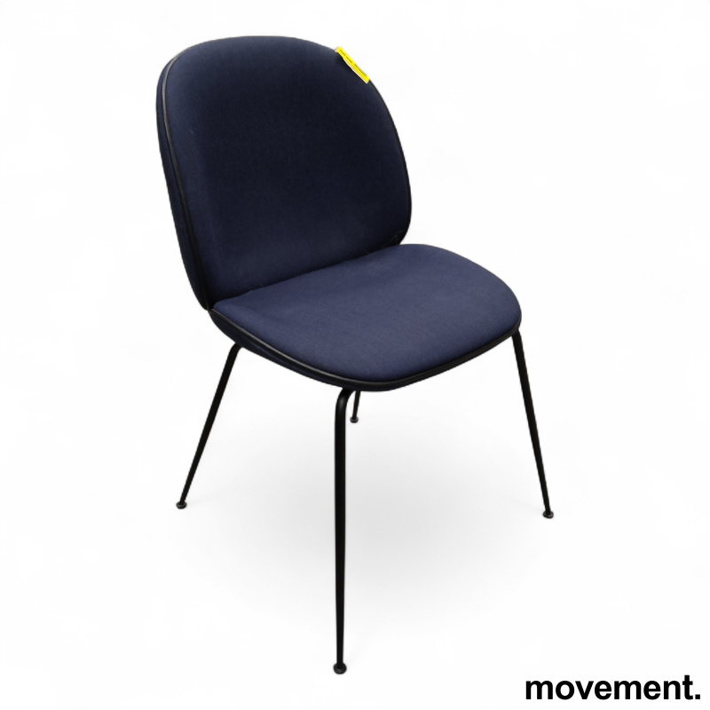 Beetle dining chair Blå, sorte ben, - 1 / 2