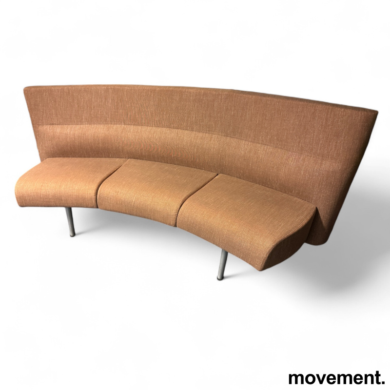 Buet sofa 220cm Orange stoff, Pent