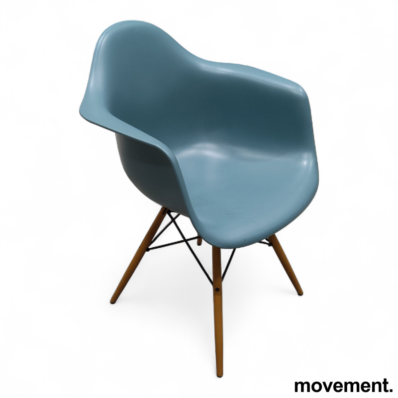 Eames plastic armchair DAW Turkis, - 1 / 3