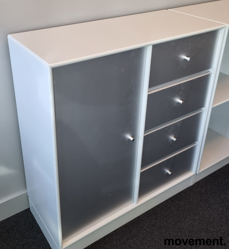 Reol 4 skuffer og skapdør 70x70cm