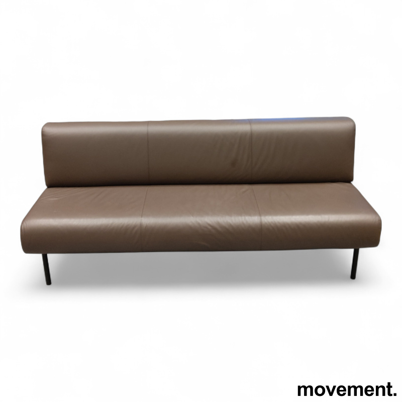 Frame sofa 200cm Brunt skinn, ben i - 1 / 3
