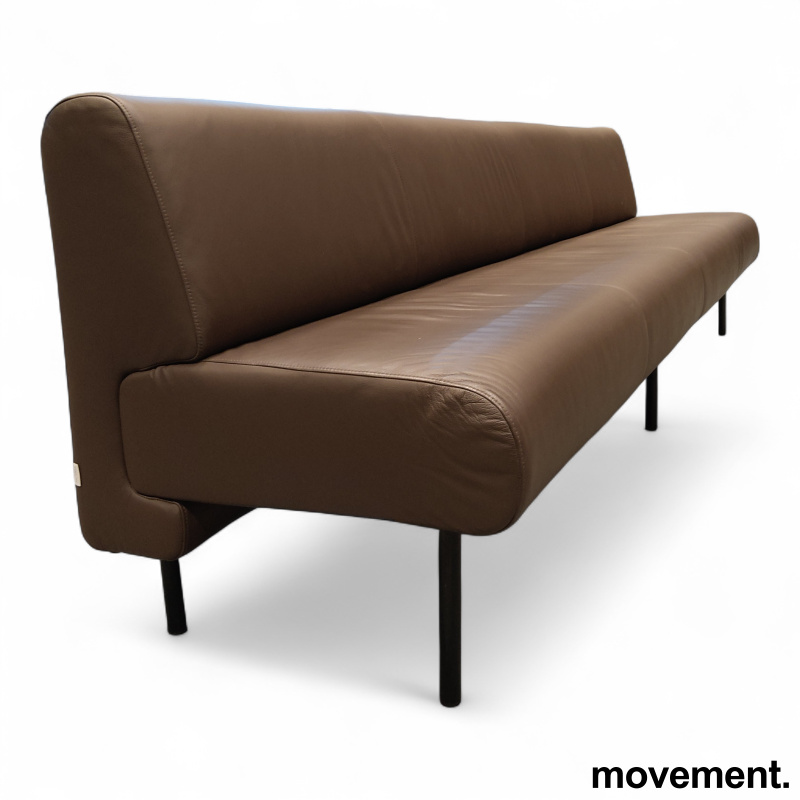 Frame sofa 280cm Brunt skinn, ben i - 1 / 2