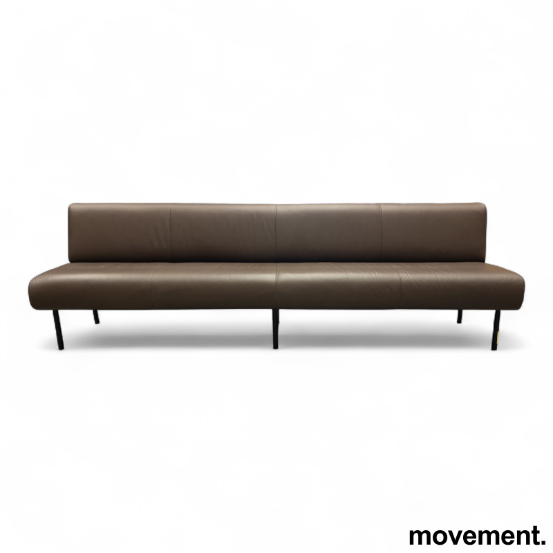 Frame sofa 280cm Brunt skinn, ben i - 2 / 2