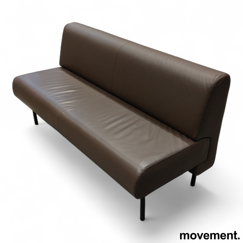 Frame sofa 160cm Brunt skinn, ben i - 1 / 2