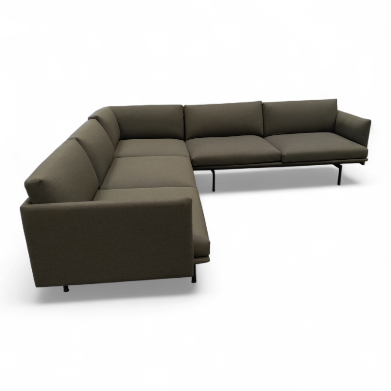 Outline hjørnesofa 255x255cm Mørkt