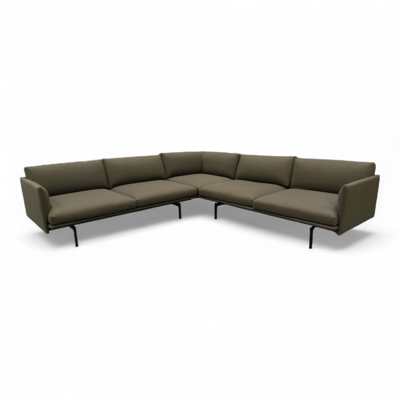 Outline hjørnesofa 255x255cm Mørkt