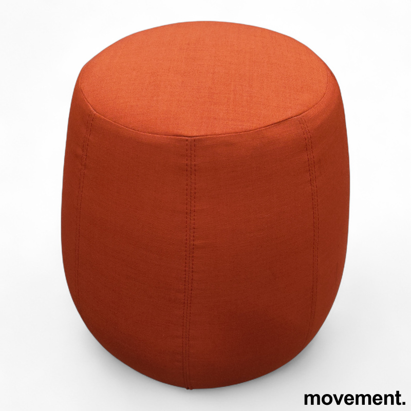 Pix puff 3028 Ø=50  Rødorange stoff - 1 / 2