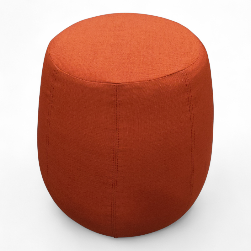 Pix puff 3028 Ø=50  Rødorange stoff