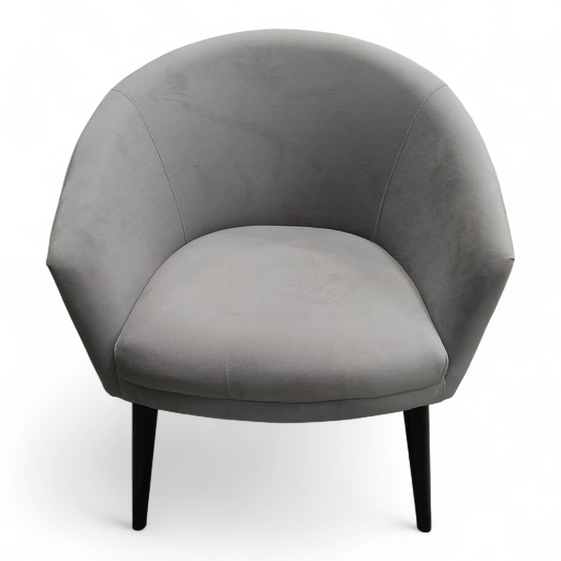 Kaya lenestol Grå velour, ben i