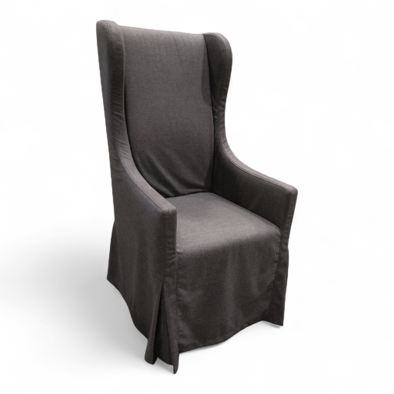 Ørelapp-spisestuestol Mørk grått