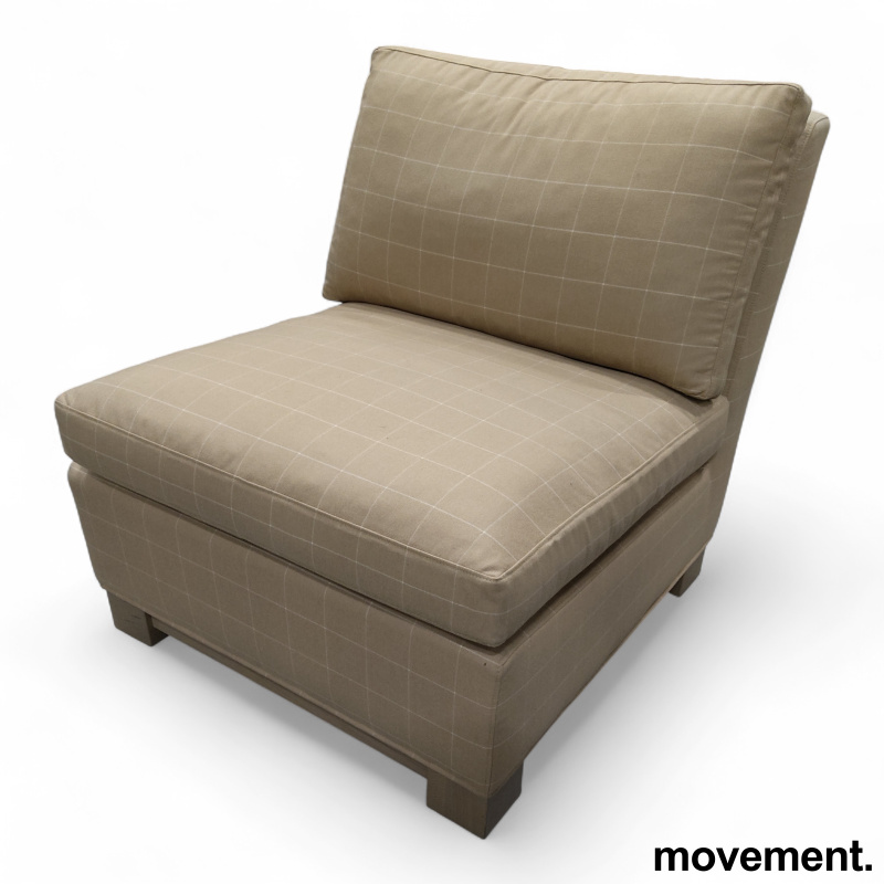 Dorian Beige, rutete stoff, Pent - 1 / 2