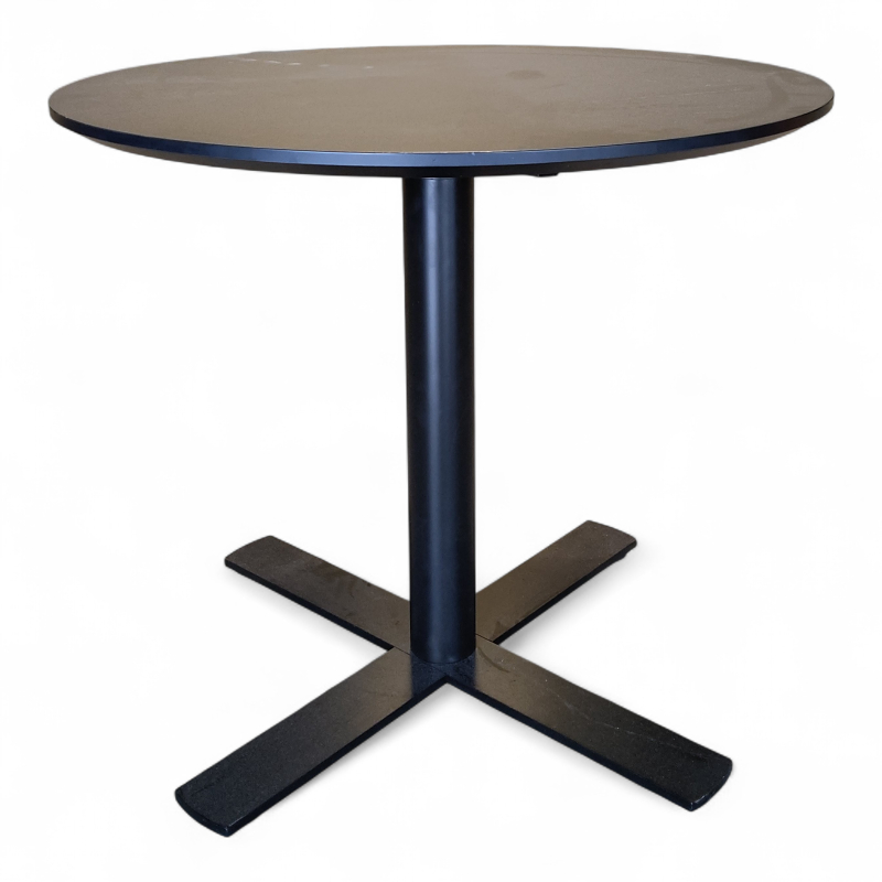 Kafebord Ø=80 Sort linoleum, sort