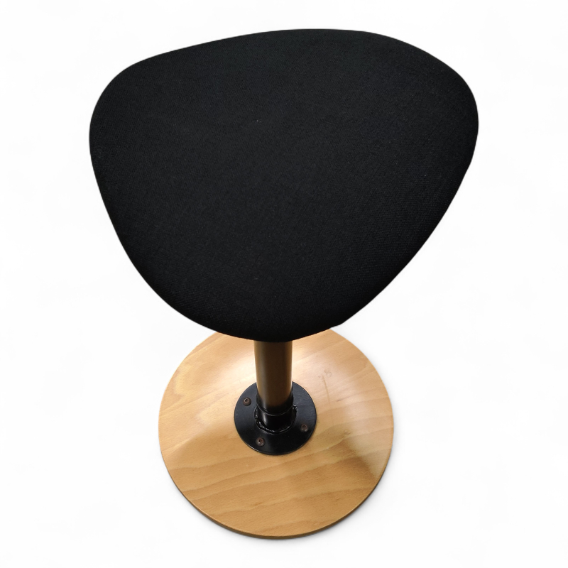 1-punkts kontorstol Sort stoff bøk