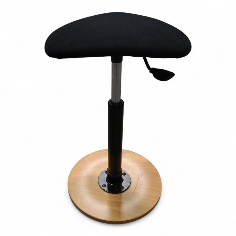 1-punkts kontorstol Sort stoff bøk