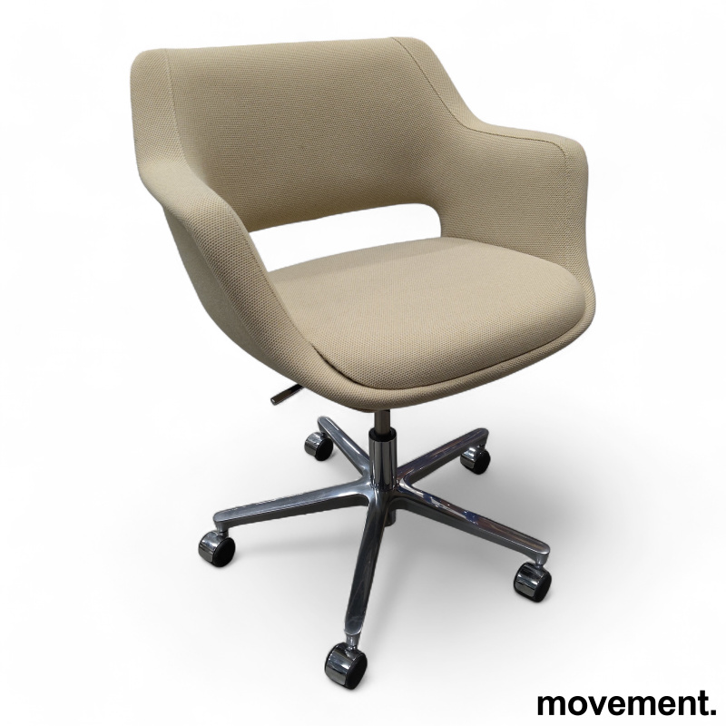 Kilta med hjul Beige stoff (Gabriel - 1 / 3