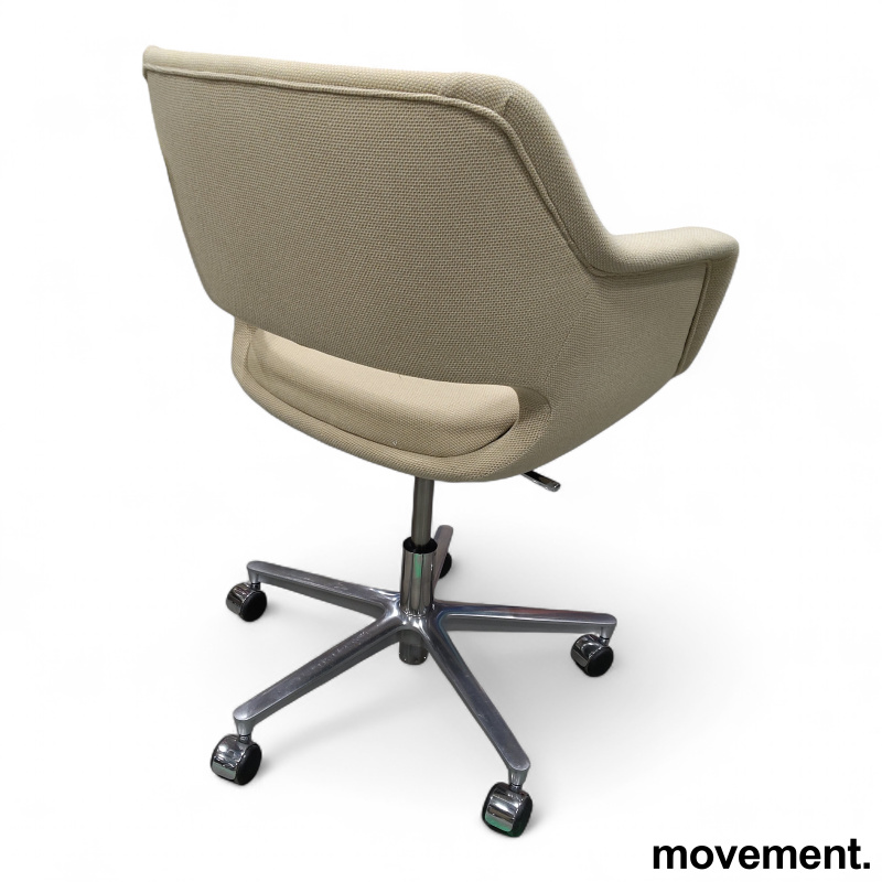 Kilta med hjul Beige stoff (Gabriel - 2 / 3