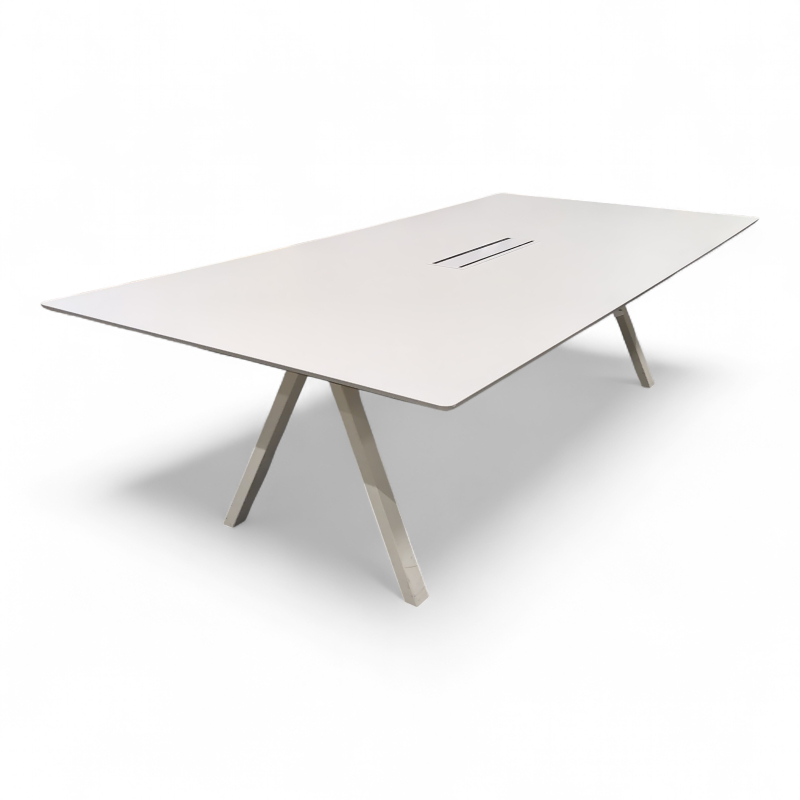 Møtebord 275x130cm, A-ben Hvit