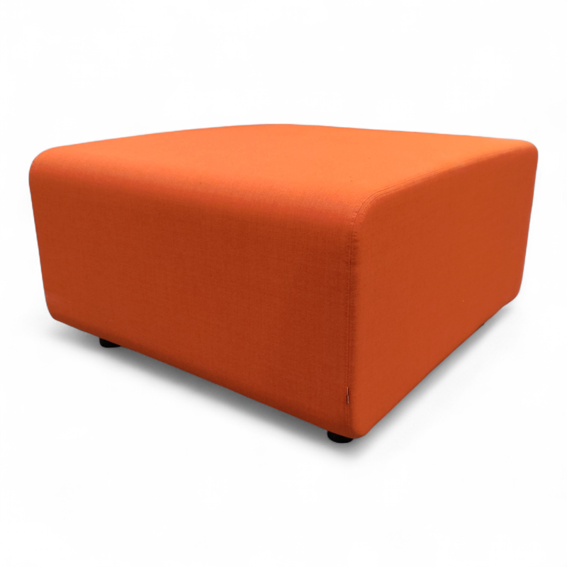 Up 1-seter puff Rødorange stoff