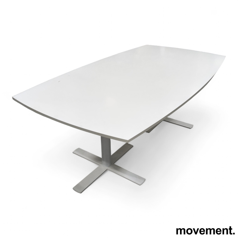 Møtebord 200x110cm Hvit laminat, - 1 / 2