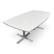 Møtebord 200x110cm Hvit laminat, - 1 / 2