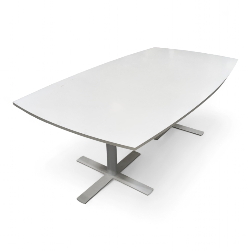 Møtebord 200x110cm Hvit laminat,
