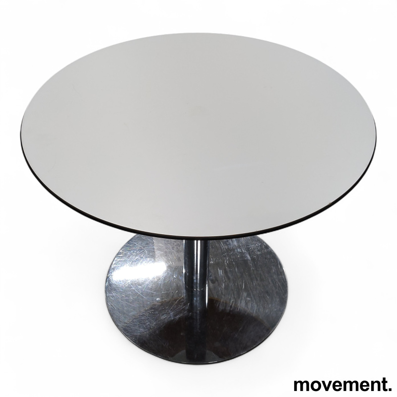 Kafebord Ø=90cm Hvit laminat sort - 2 / 2