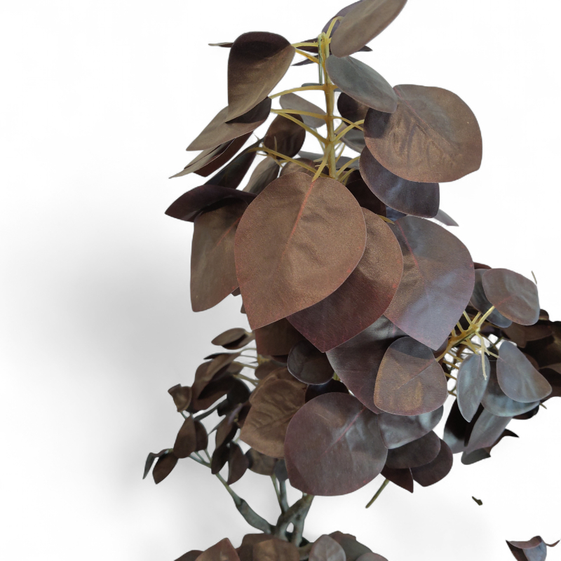 Kunstig Eucalyptusbusk 120cm rød,