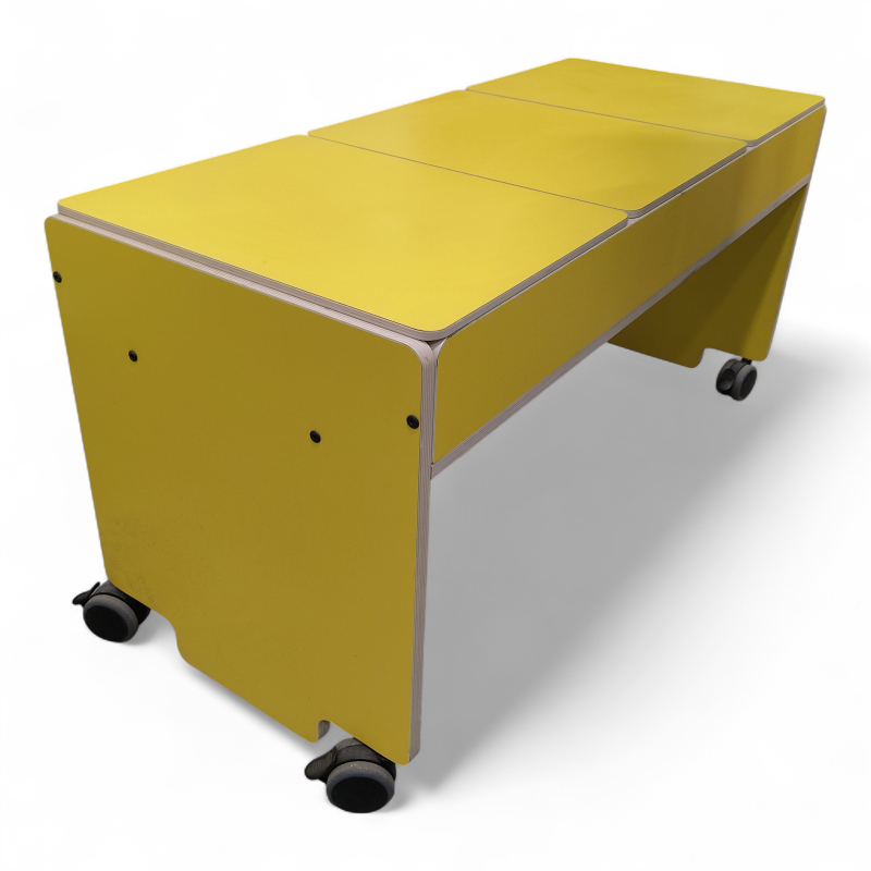 Kloss lekebord på hjul Gul, Pent