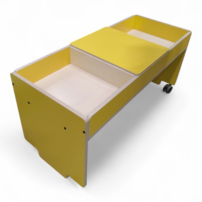 Kloss lekebord på hjul Gul, Pent