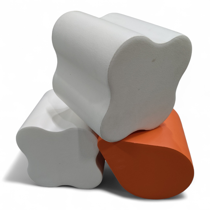 Kloss skumgummifigurer 3 pk hvit