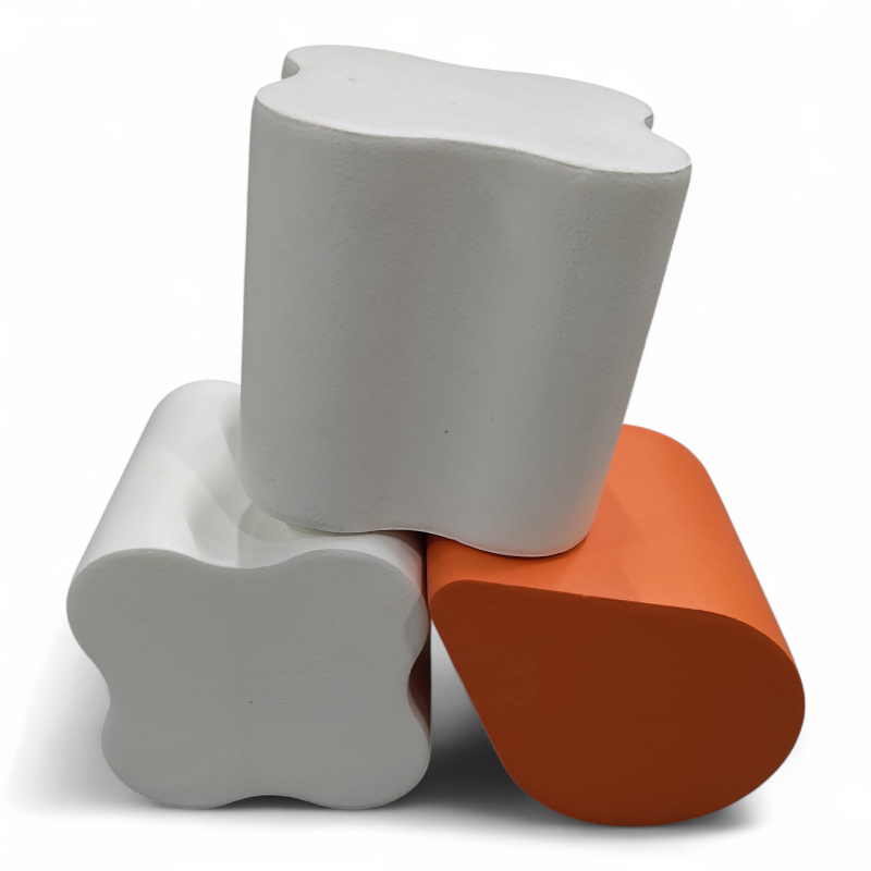 Kloss skumgummifigurer 3 pk hvit