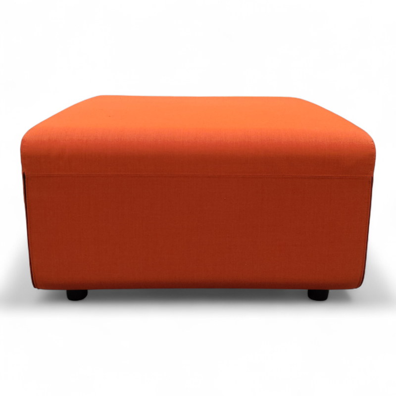 Up 1-seter puff Rødorange stoff
