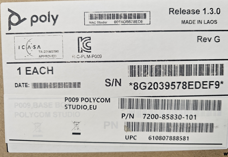 Polycom P009 Studio - 4K Video Bar