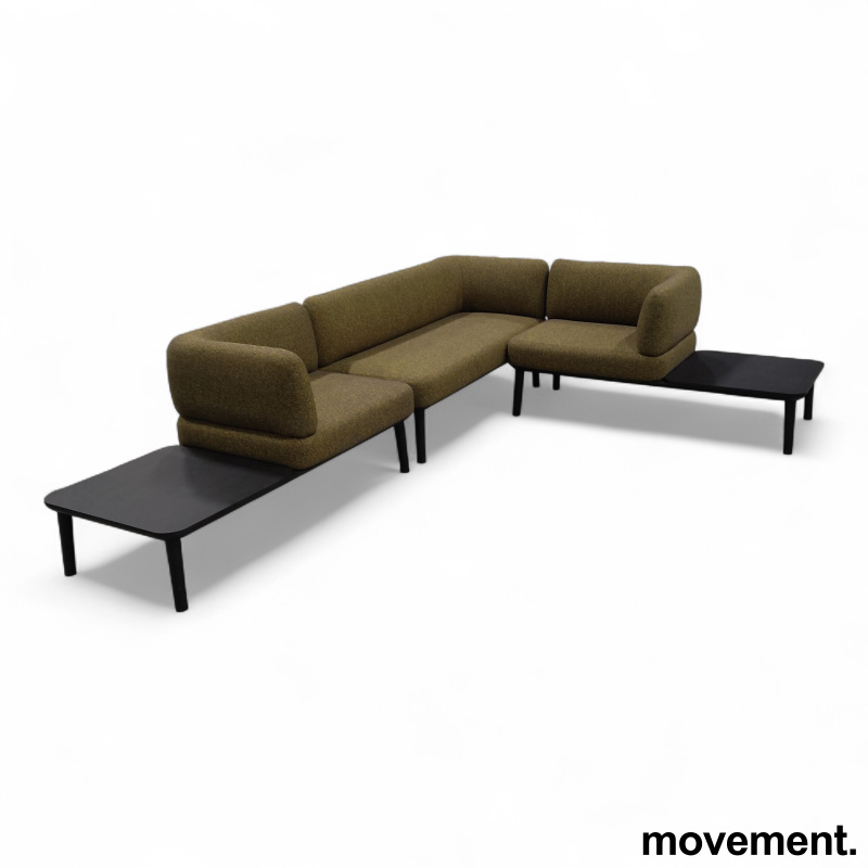 Sou hjørnesofa (1-seter med bord + - 3 / 5