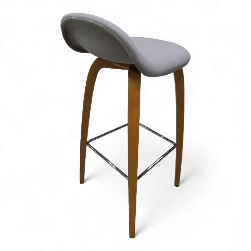 3D bar stool fullpolstret, høy, ben