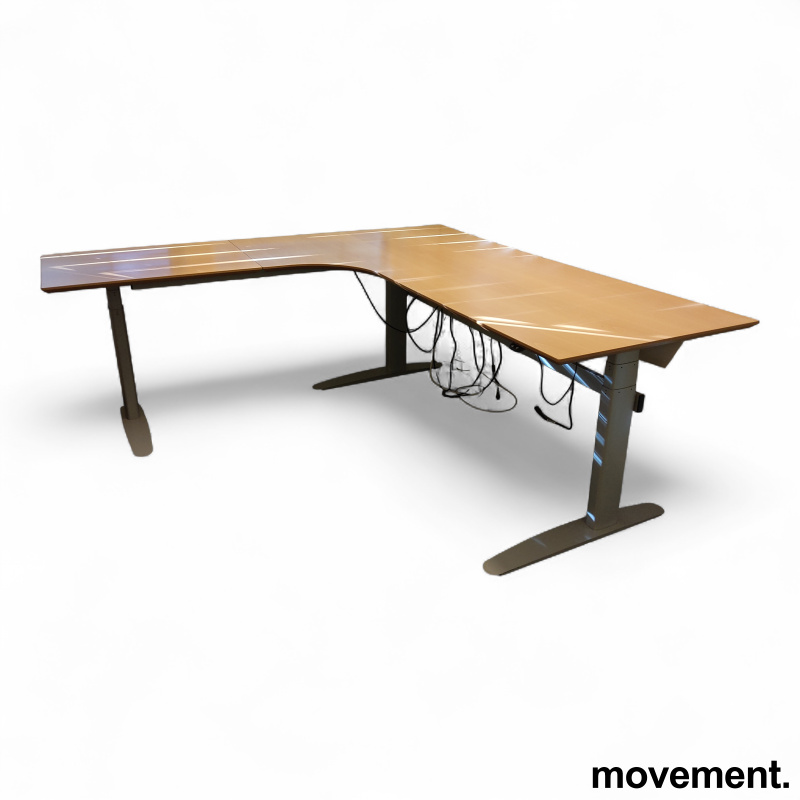 Hevsenk hjørneskrivebord, - 1 / 3