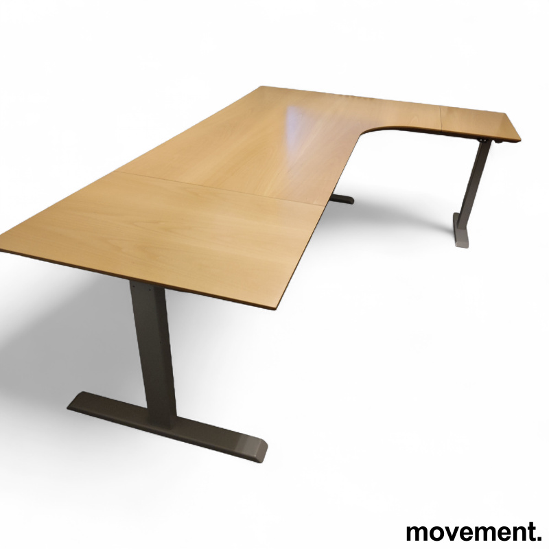 Hevsenk hjørneskrivebord, - 1 / 2